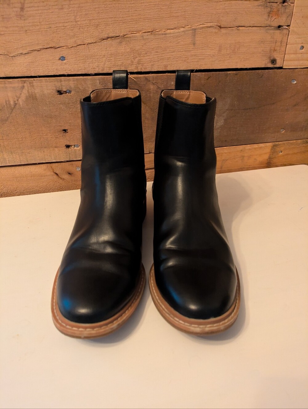 Black Leather Ankle Boot
